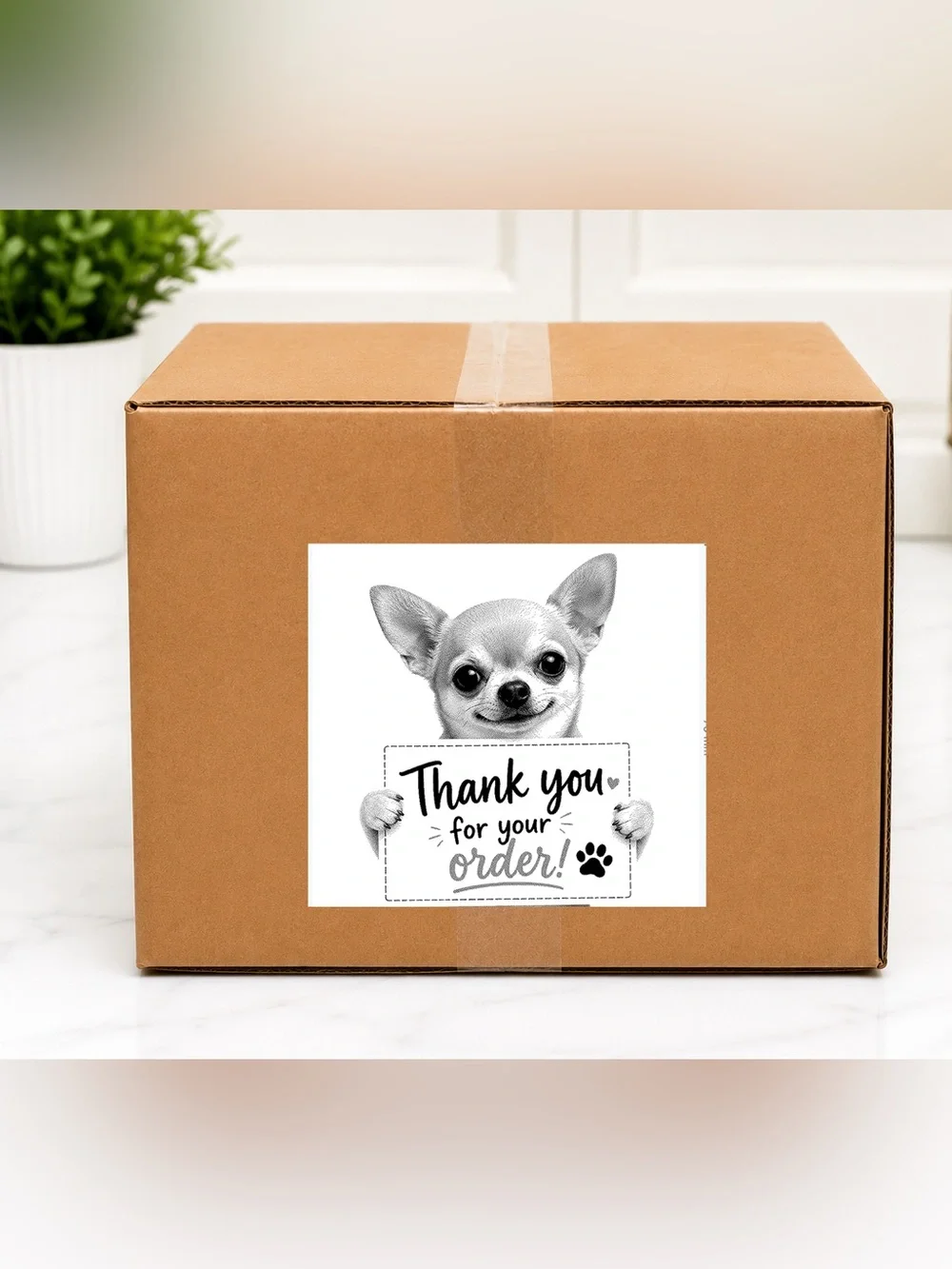 Chihuahua Thank You Stickers-100ct.
